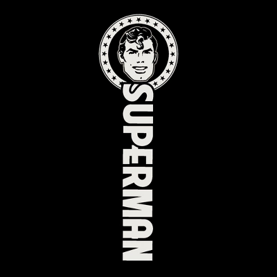 DC COMICS Superman Character Portrait Boy's Black Jogger Pants