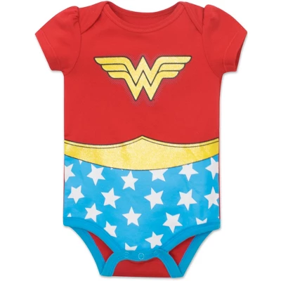 DC Comics Justice League Wonder Woman Batgirl Supergirl 5 Pack Short Sleeve Bodysuits Newborn To Infant - Image 4