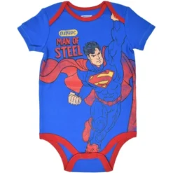 DC Comics Justice League The Flash Superman Batman Baby 3 Pack Bodysuits Newborn To Infant