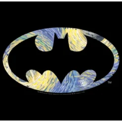 DC COMICS Men's Batman Shield Logo Artistic Swirl T-Shirt