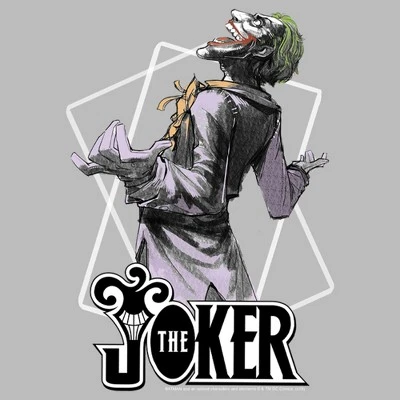 DC COMICS Men's Batman Joker Maniacal Card T-Shirt