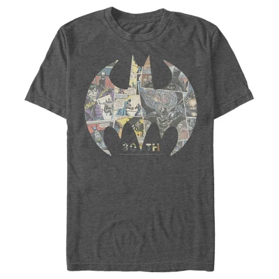 DC COMICS Men's Batman Shield Logo Comic 80th Anniversary T-Shirt - Image 3