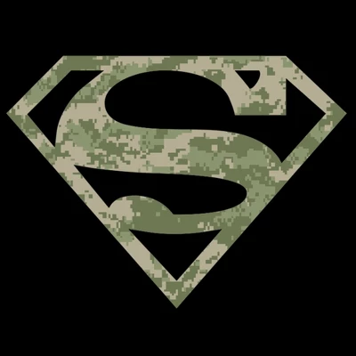 DC COMICS Superman Camo Logo Black T-shirt Toddler Boy To Youth Boy