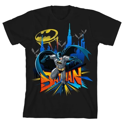 DC COMICS Batman Comic Art Black T-shirt Toddler Boy To Youth Boy - Image 4