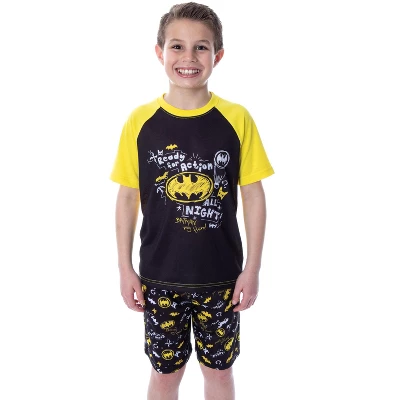 DC Comics Boys' Batman Ready For Action Shirt And Shorts 2 PC Pajama Set - Image 5