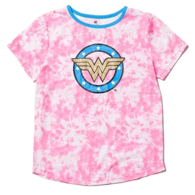 DC Comics Justice League Wonder Woman Girls Pajama Shirt And Shorts Toddler
