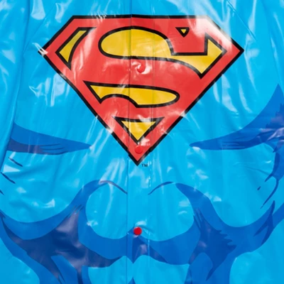 DC Comics Justice League Superman Batman Waterproof Rain Jacket Cape And Umbrella 3 Piece Outfit Set Toddler - Image 5
