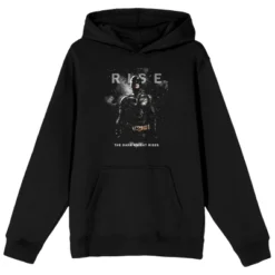 DC COMICS The Dark Knight Rises DC Comic Book Men's Black Graphic Print Hooded Sweatshirt