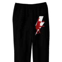 AC/DC ACDC Angus Youth Silhouette With Lightning Bolt Youth Black Graphic Joggers