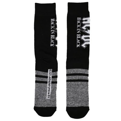 DC COMICS ACDC Back In Black Casual Crew Socks For Men 3-pack