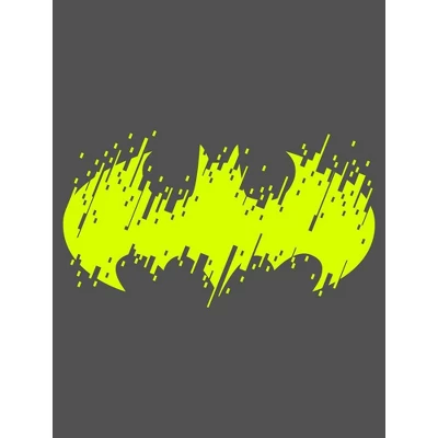 DC COMICS Batman Neon Green Faded Logo Black T-shirt Toddler Boy To Youth Boy