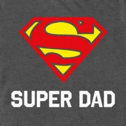 DC COMICS Men's Superman Super Dad Shield Logo T-Shirt