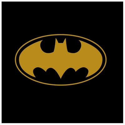 DC COMICS Batman Gold Bat Signal Black Graphic Tee Toddler Boy To Youth Boy