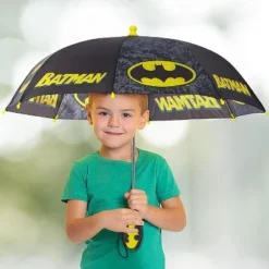 DC COMICS Batman Boy's Umbrella, Kids Age 3-6- Black