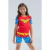 DC Comics Justice League Wonder Woman Girls Pajama Shirt And Shorts Sleep Set Little Kid To Big Kid