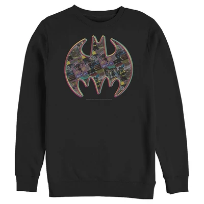 DC COMICS Men's Batman Shield Logo Comic Panel Sweatshirt - Image 4