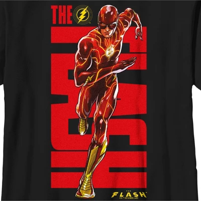 DC COMICS Boy's The Flash Bold Red Logo Superhero T-Shirt
